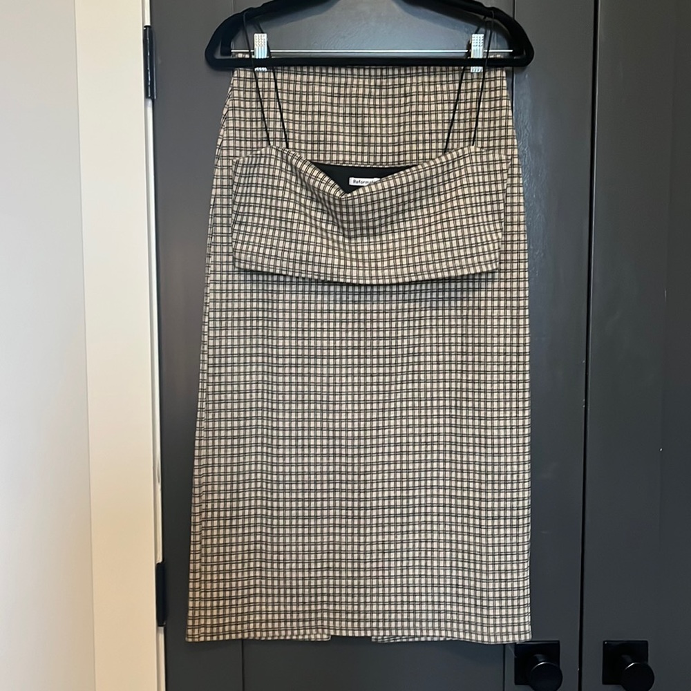 Reformation Two Piece Knit Set - MIDI skirt and crop top